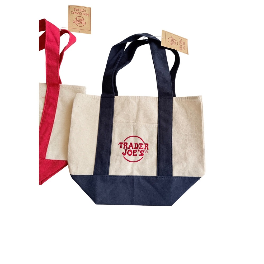 NWT Trader Joe's Limited Edition Mini Canvas Tote Bag